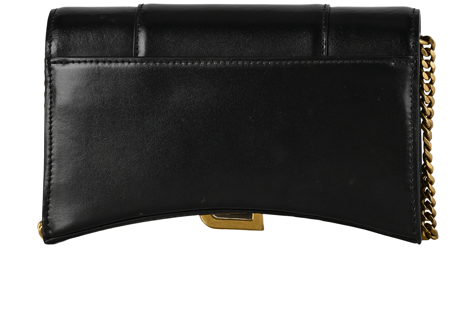 Hourglass Wallet On Chain, &pound;650, Handbags, Black, Leather, Back view